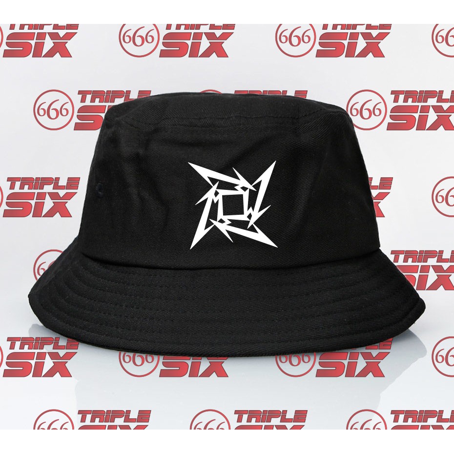 topi bucket premium logo band musik metallica