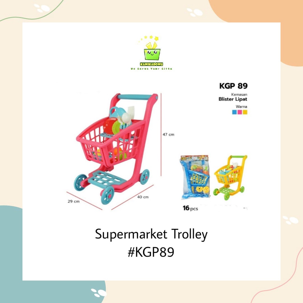 Kamikadomu - Trolley Supermarket Kereta Dorong Mainan Anak