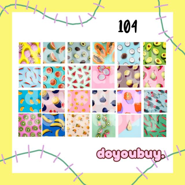 

STICKER BUAH TUMBLR [48 PCS] STIKER FRUIT SEGER MINI