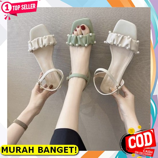 Sandal Hak Heels Wanita Import Us 101 Haig Hell Kepang Silang Dewiya 7Cm Sendal Hils Hels Perempuan 