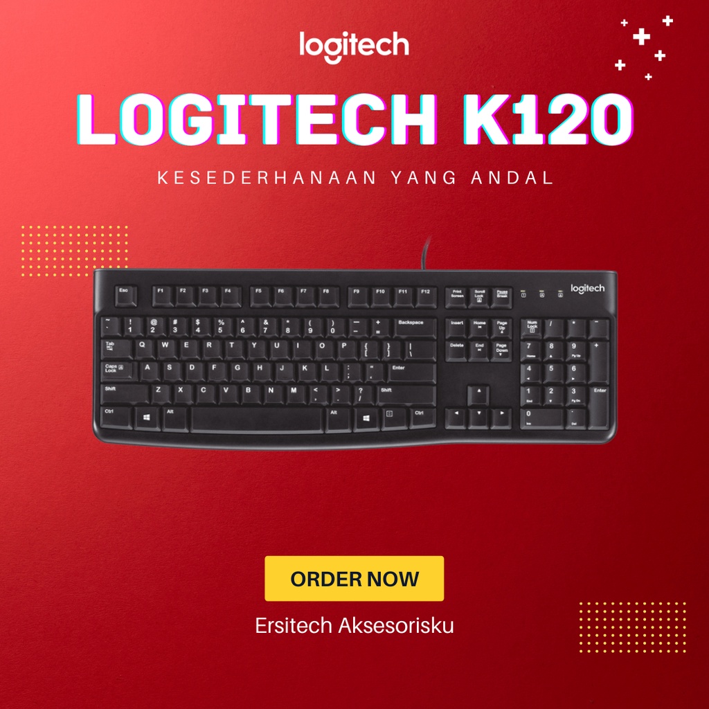 Logitech Keyboard Laptop K120 - Keyboard Logitech, Keyboard Pc, Logitech K120