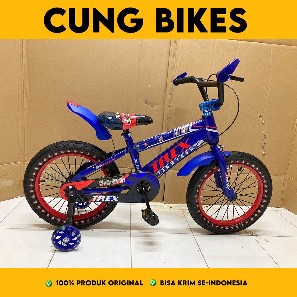 Sepeda anak laki BMX 16 inch Trex ban Jumbo besar 3.0 high quality