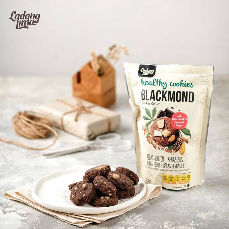 

[180gr] Ladang Lima Blackmond - Gluten Free Cookies Sehat Cemilan Sehat Asi Boooster | Her Basil