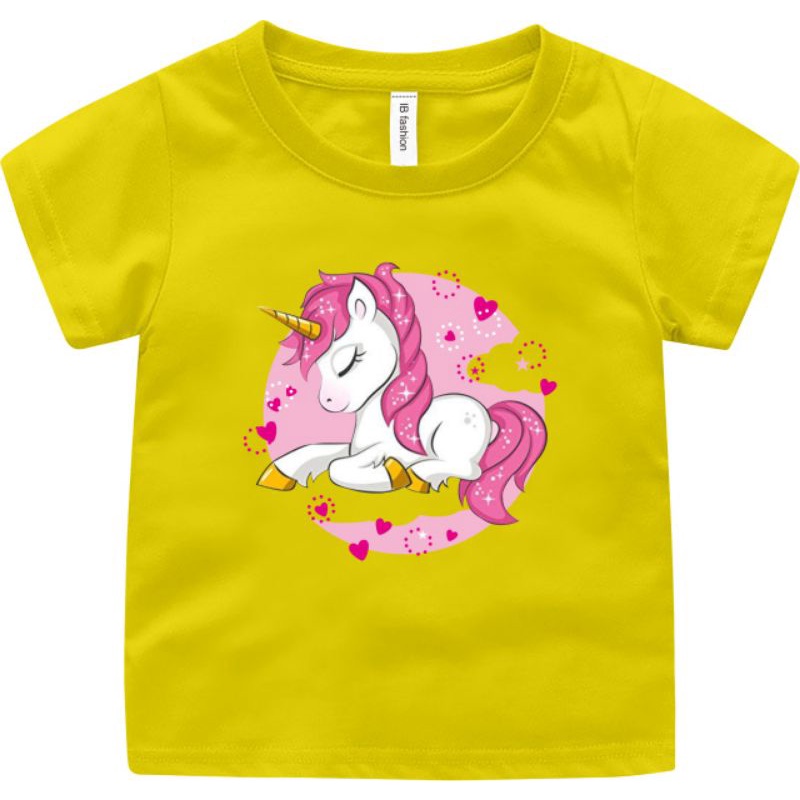 Baju KAos Anak Perempuan Unicorn 3 Untuk Anak Umur 2-10 tahun atasan anak Cewek Baju Oblong anak Cewek T shirt Anak