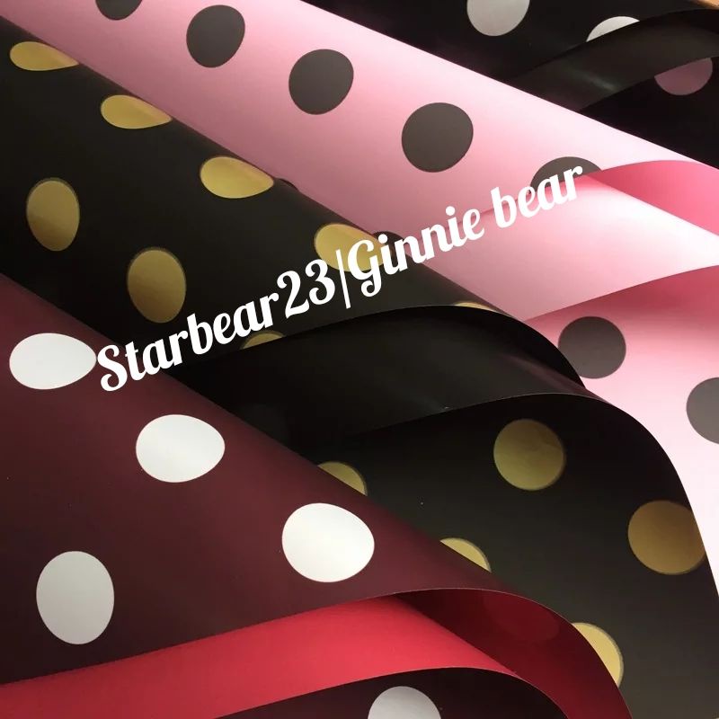 

flower wraping cellophane polkadot (kertas pembungkus flower bouquet)