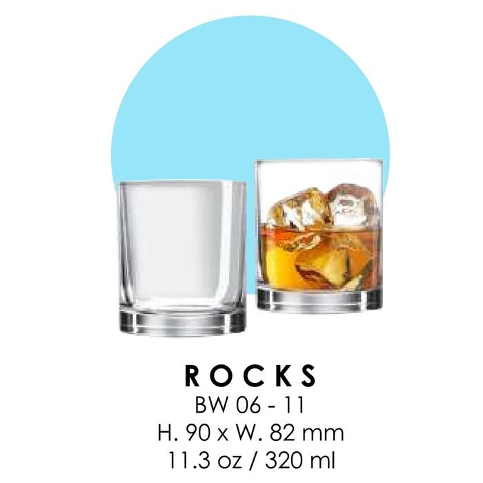 CITINOVA Gelas Kaca ROCK - 11.3 oz 320 ml - CITINOVA ROCK