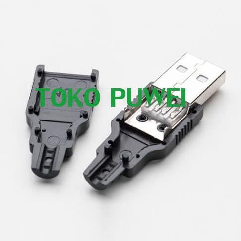 hid_ Soket USB kosong tipe jantan USB socket connector male plug AC12 54