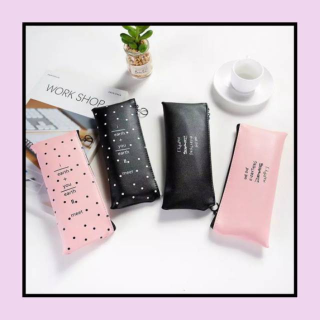 

KP016 TEMPAT PENSIL PU KOTAK BLACK PINK LUCU PENCIL CASE UNIK CUTE LEIDIS STATIONARY