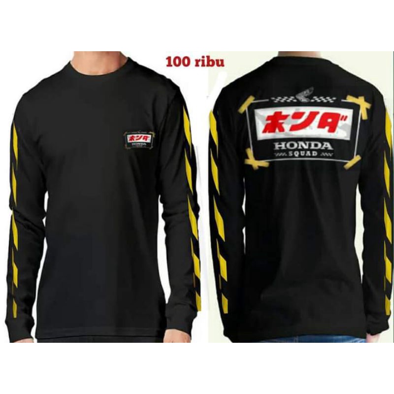 KAOS HONDA SQUAD PANJANG, MOTIF DILENGAN