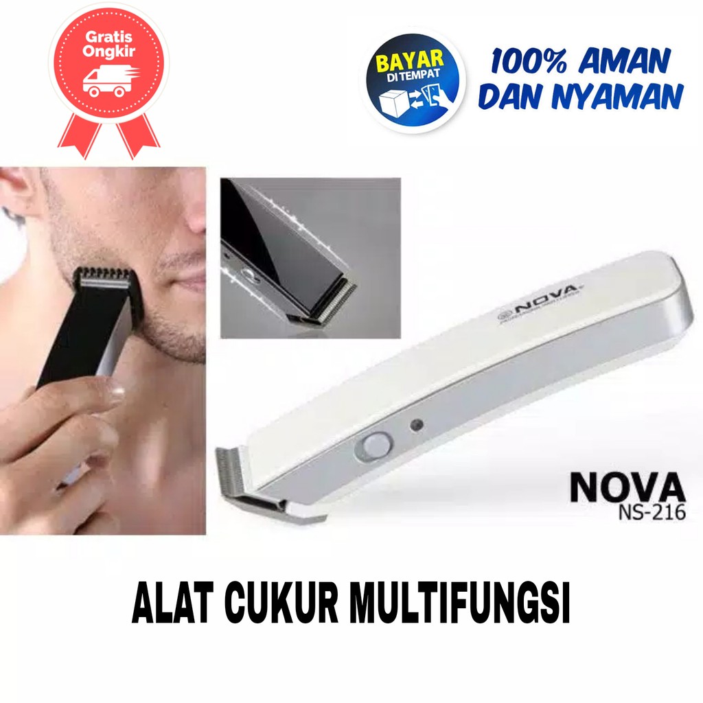 Alat Cukur Rambut / Cukuran Kumis Jenggot Jambang Original Nova NS-216 - Hair Clipper Mini Multifungsi