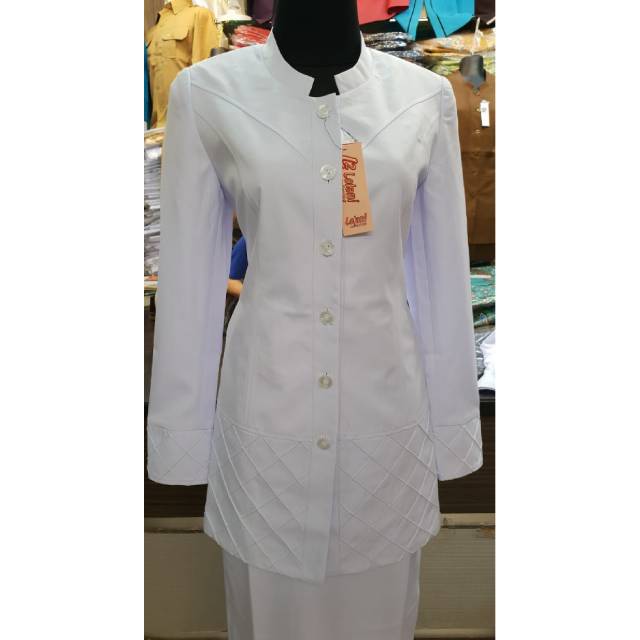 Stelan blazer pns/perawat/bidan putih