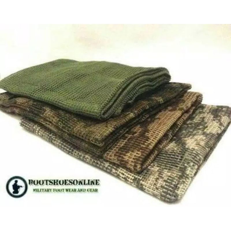 Syal jaring besar shemag tactical airsoft gun army outdoor gunung camping tni