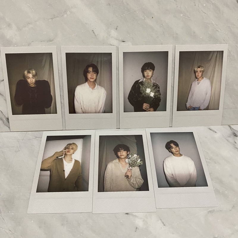 (1) BTS deco kit sharing member polaroid photocard official rm jin suga jhope jimin v jungkook jk ta