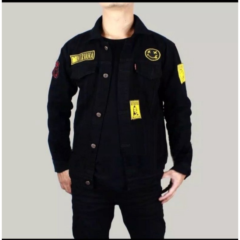 jaket lepis denim pria jaket lepis bordir jaket distro