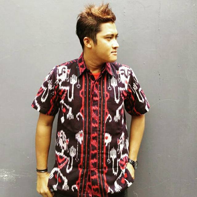 Hem full tenun motif asmat