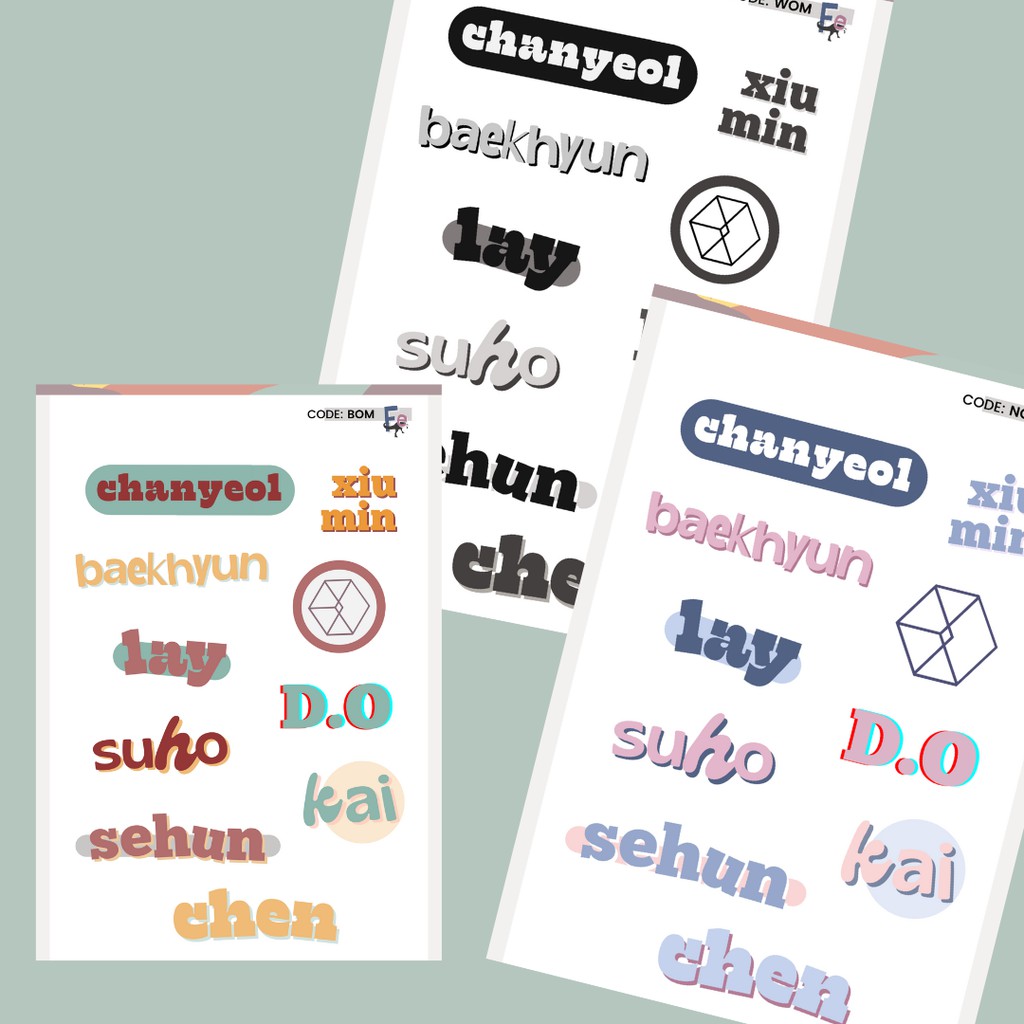 

EXO NAME - STICKERS