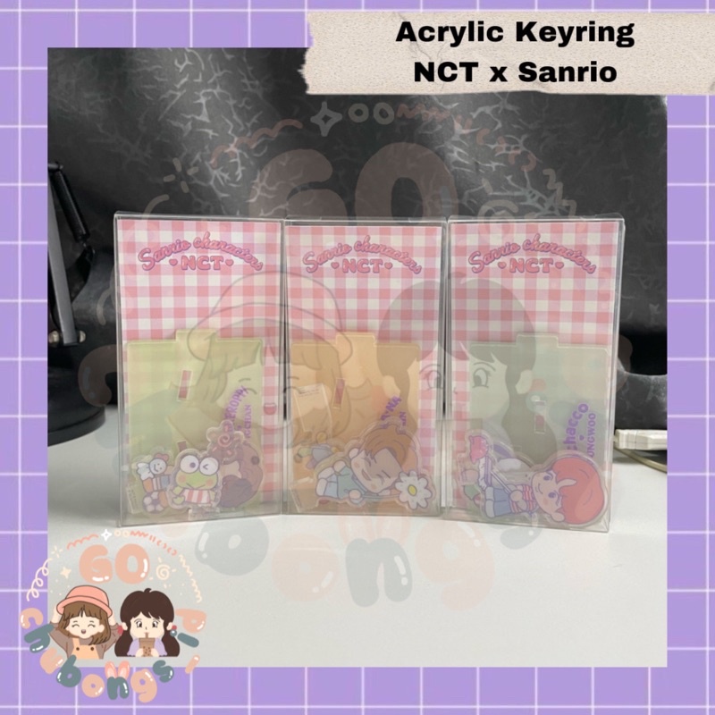 [READY STOCK] Offical Merchandise Acrylic Keyring NCT x Sanrio member Jaemin, Sungchan, Jungwoo