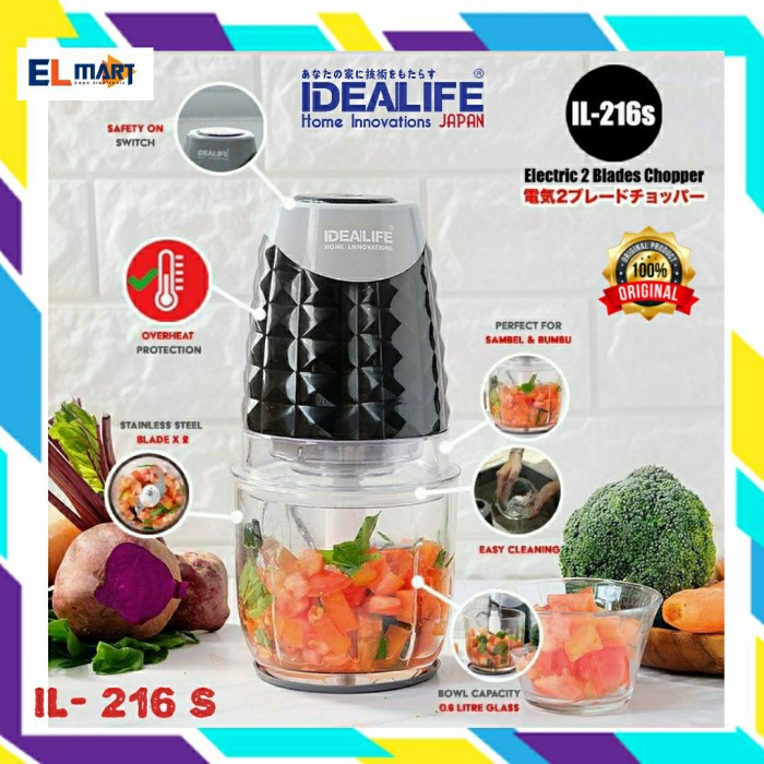 Idealife Electric Chopper IL 216S 216 S IL216S Penggiling Bumbu Daging