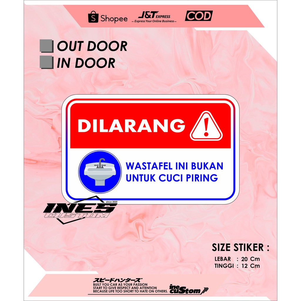 STIKER WASTAFEL BUKAN UTUK CUCI PIRING