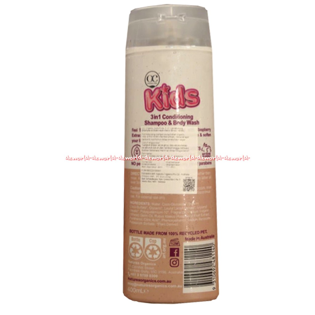 Organic Care Kids Conditioning Shampoo Body wash 3in1 400ml Sabun Shampoo Bayi