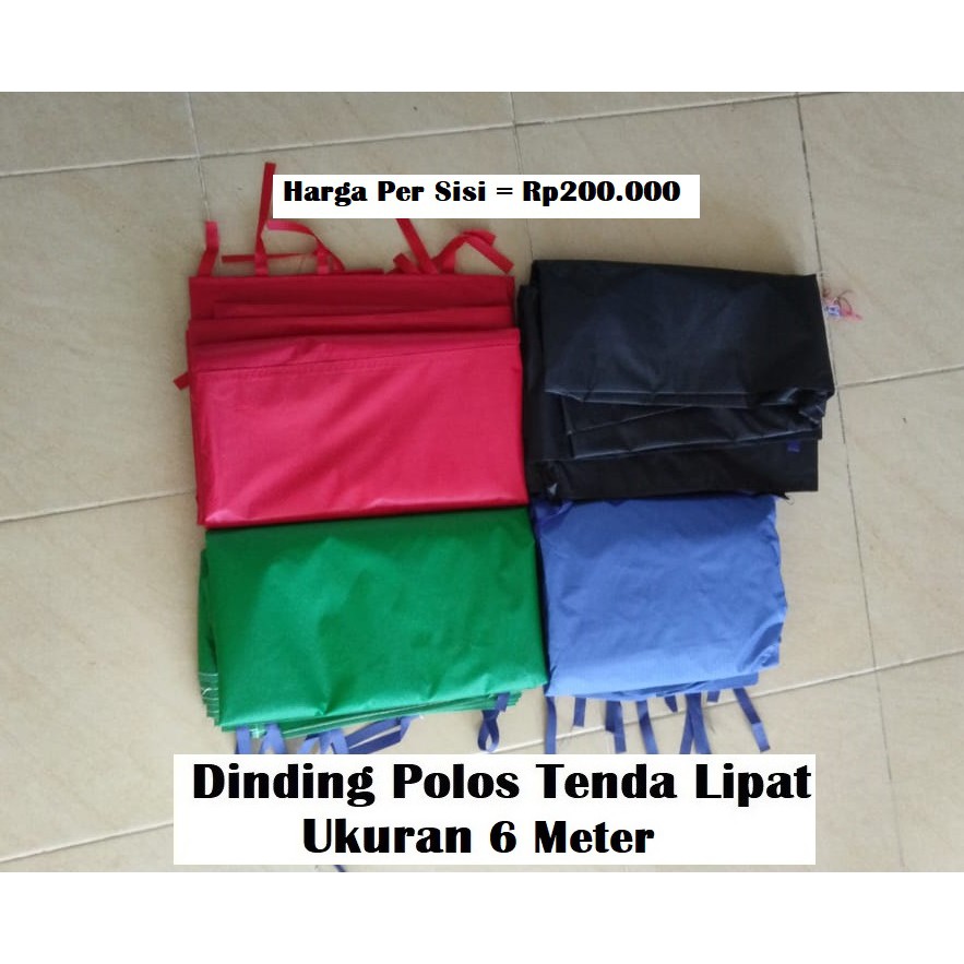 Dinding Polos Tenda Lipat Ukuran 6 Meter