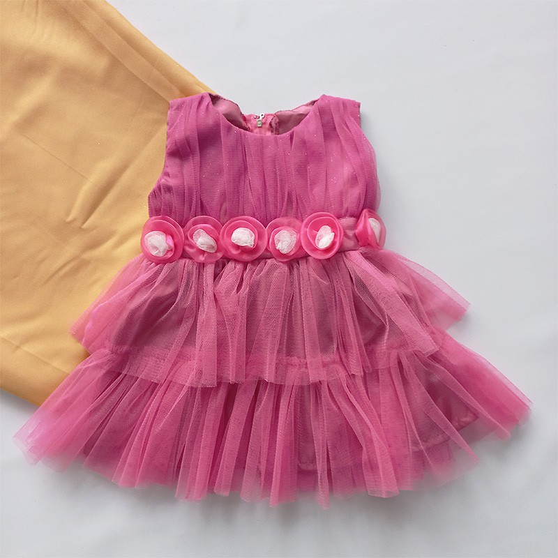 Baju Bayi Perempuan Gaun Balita Dress Bayi 0 6 12 bulan Princess Ulang Tahun Pesta Brukat Promo KA108
