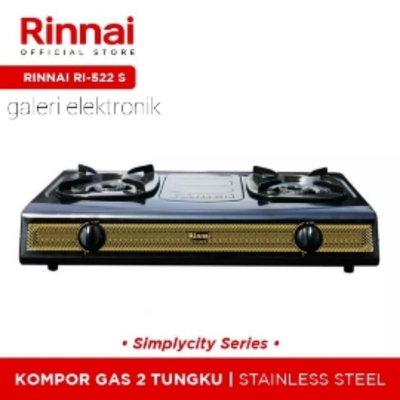 Kompor gas rinnai 2 tungku 522s