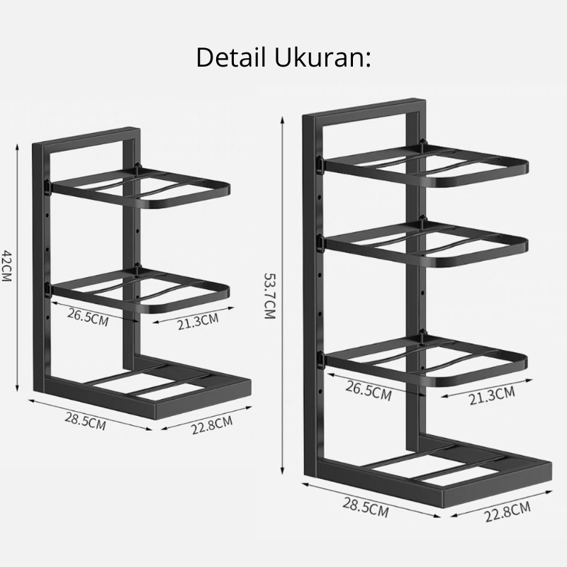 CEO Rak Susun Bawah Wastafel Rak Peralatan Rumah Dapur Rak Serbaguna