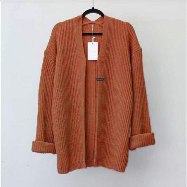 MY001-  KARDIGAN RAJUT HALUS KNIT CARDIGAN  OUTTER-Coral