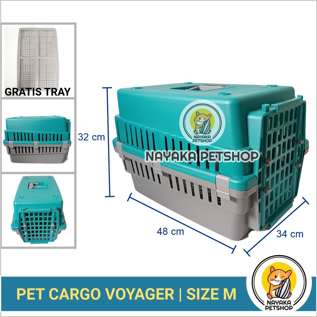 Size M Pet Cargo Kucing Murah Voyager Carrier Travel Kelinci Kennel Musang