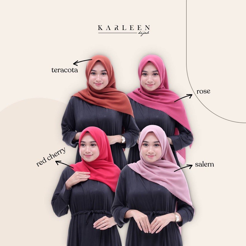 Voal segi empat Jilbab Karleen Hijab Kode Miracle Scarft (Part 1)