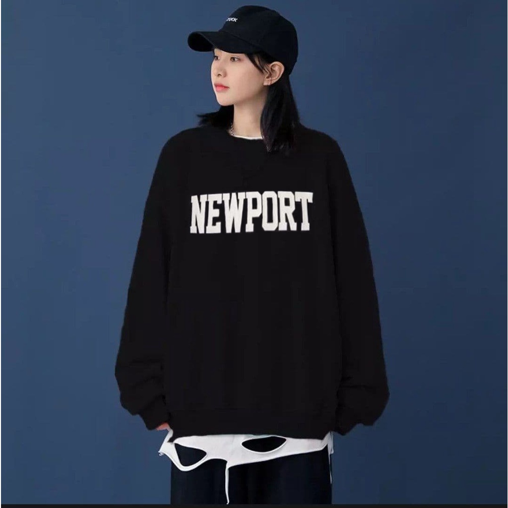 PROMO SWEATER WANITA BAJU SWEETER REMAJA KEKINIAN SWITER N PREMIUM CREWNECK NEWPORT OBLONG KOREA 78b