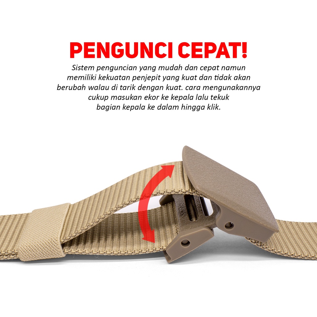 Ash-01 IKAT PINGGANG PRIA SABUK NYLON CANVAS GESPER TRENDY KASUAL MEN BELT TP-01