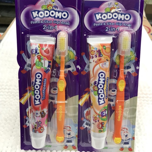 Kodomo 2 in 1 sikat gigi dan odol