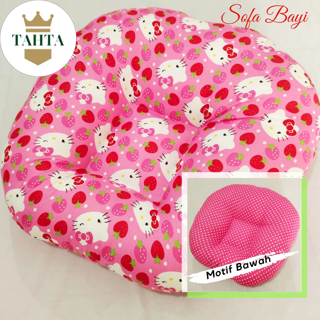 Sofa Bayi/Sofa Bayi Empuk/Sofa Bayi Multifungsi/Sofa Bayi Murah/ Sofa Bayi Jumbo-STROBERI KITTY