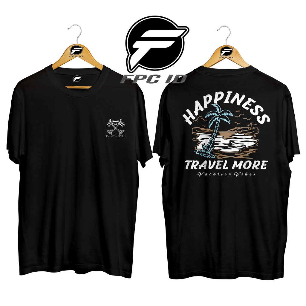 Kaos Surfing Happyness Explore More Cotton Combed 30s Premium