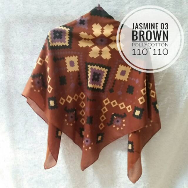Hijab segi empat motif - Jilbab segi empat motif - JASMINE 03(zaena_hijab)