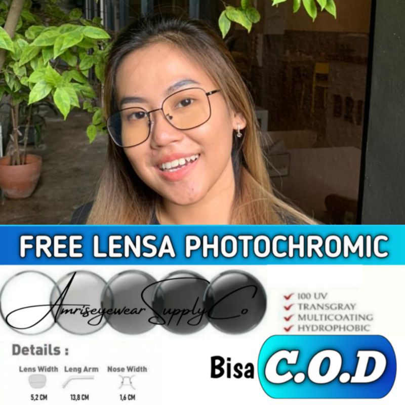 KACAMATA PHOTOCROMIC | PAKET KACAMATA ANTI RADIASI MINUS PLUS PRIA WANITA KEKINIAN