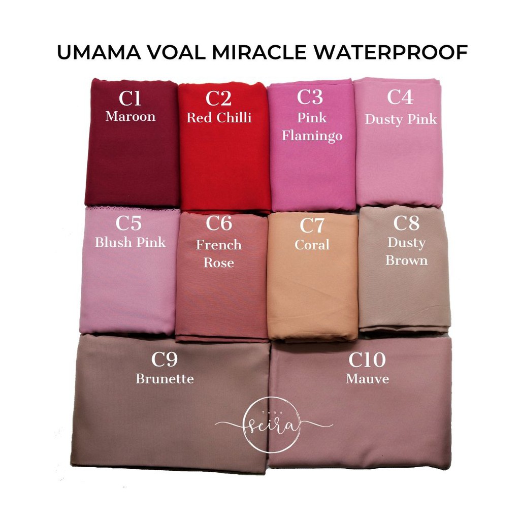 [BISA COD] Umama Hijab Voal Miracle Waterproof LC (Laser Cut)