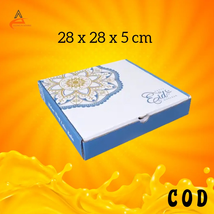 

Box 28x28x5 cm kardus karton pizza hampers idul fitri polos kotak aksesoris giftbox kosmetik kemasan makanan mukena make up baju tebal terbaru