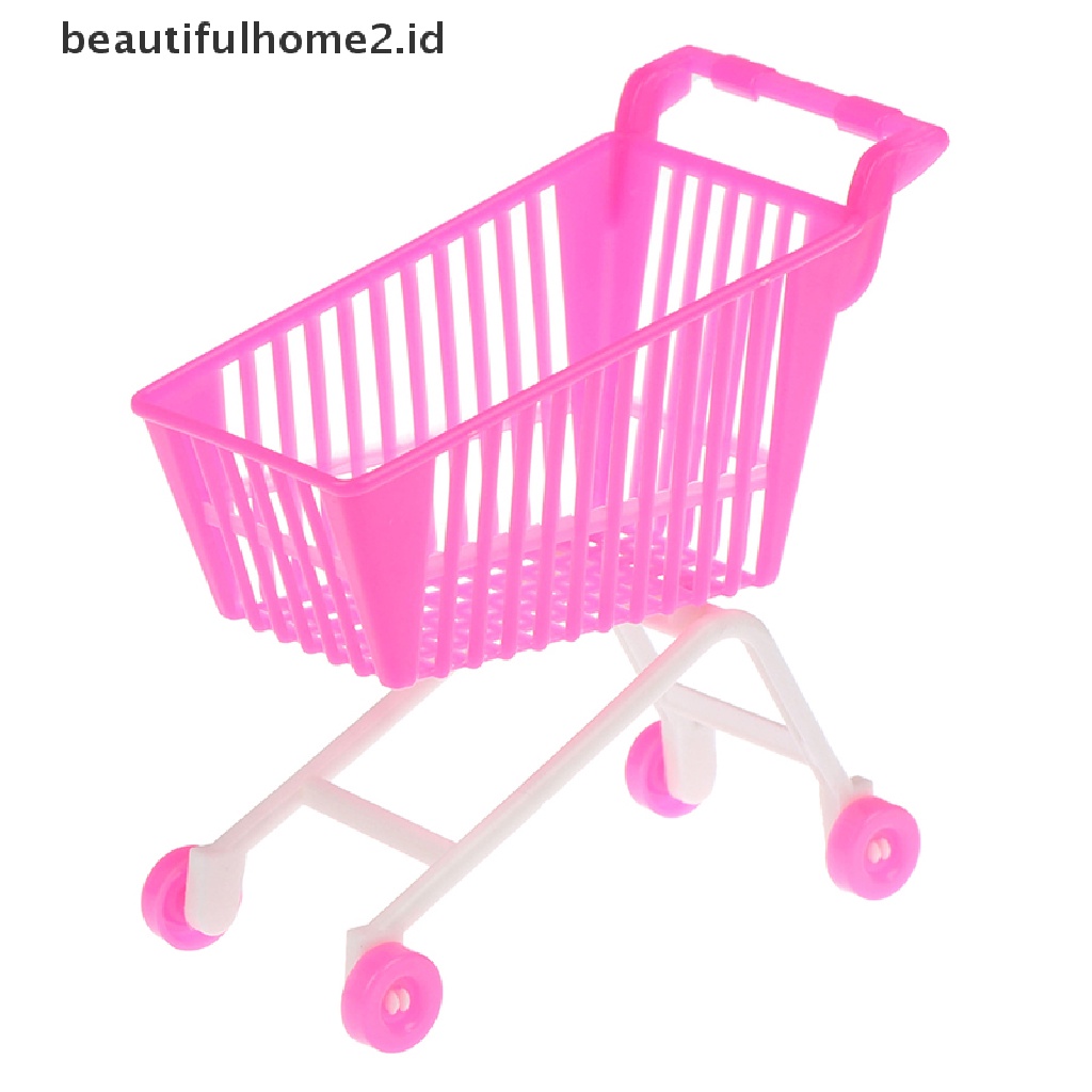 (Beautifulhome2.Id) 1pc Mainan Miniatur Trolley Belanja Untuk Aksesoris Rumah Boneka