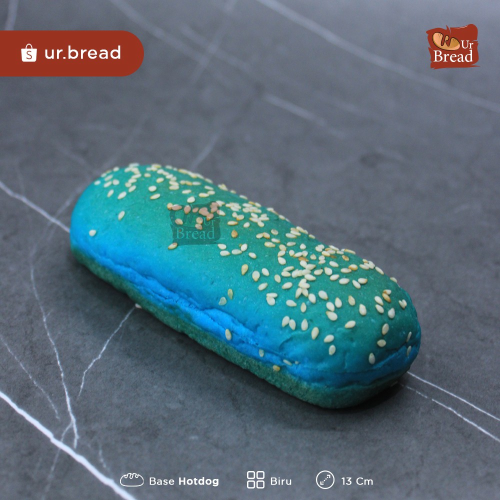Roti Hotdog Biru 13cm | Base Hotdog (Long Burger) 13cm Blue