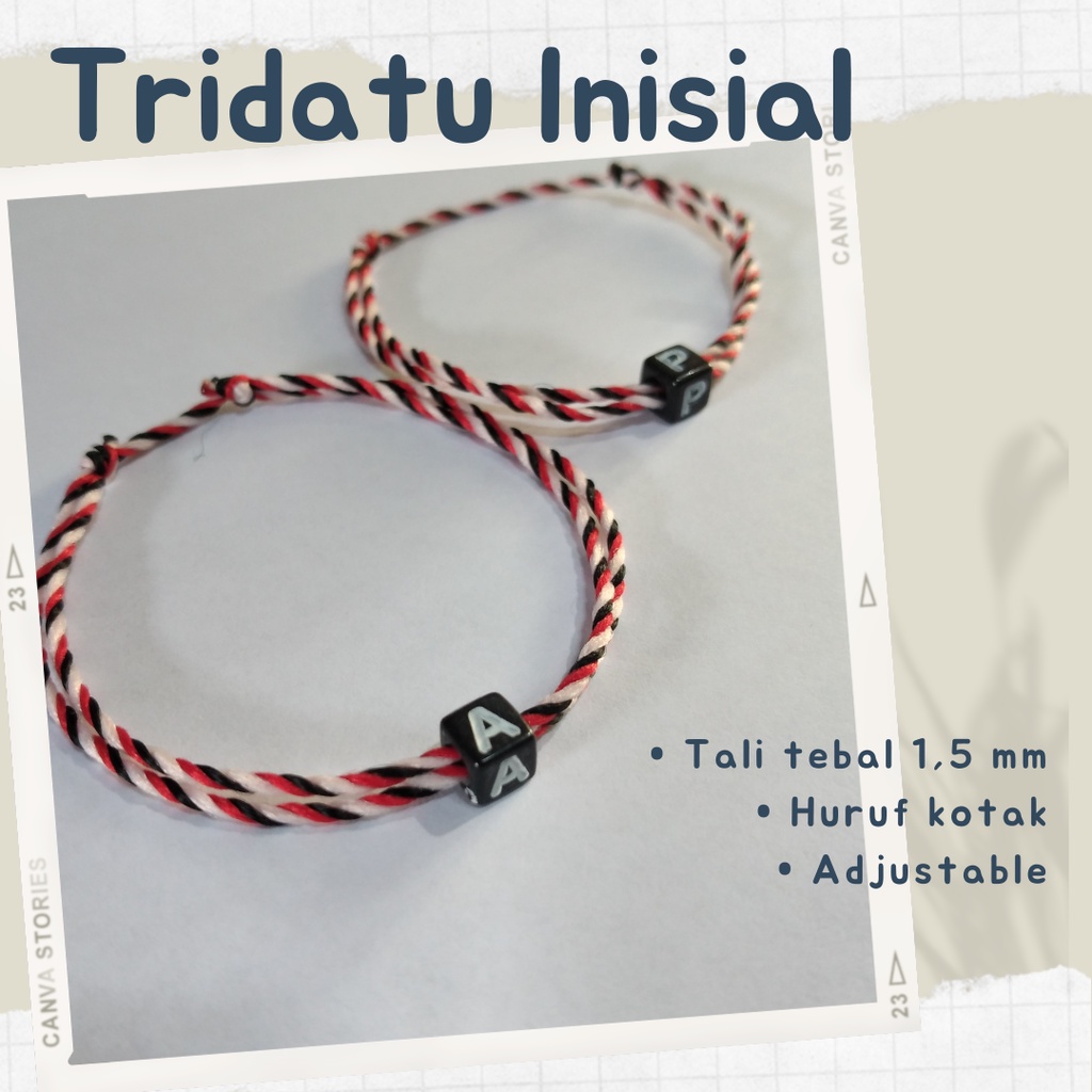 Gelang Tridatu Inisial