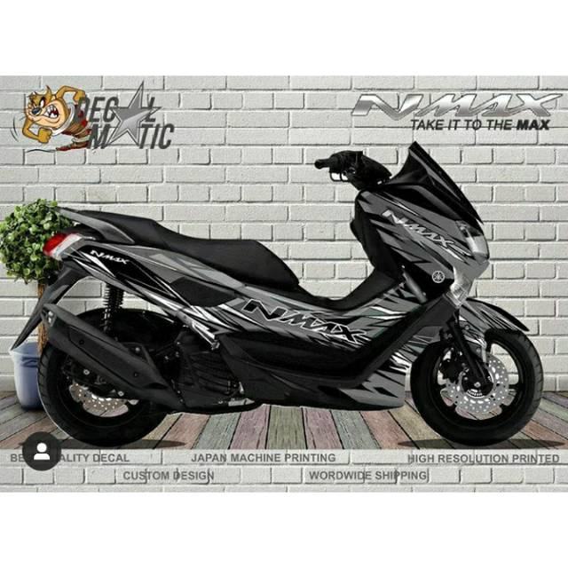 Decal nmax grey grafis full body wana bisa di rubah