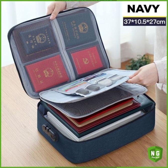 

SALE NOW TAS DOKUMEN ANTI AIR STORAGE BOX FILE 3 DIGIT PASSWORD TRAVEL BAG LOCK DISCOUNT