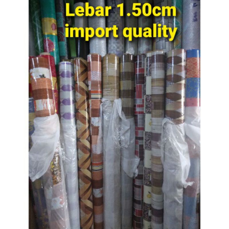 tikar lantai pelastik lebar 150cm tebal 0 35mm