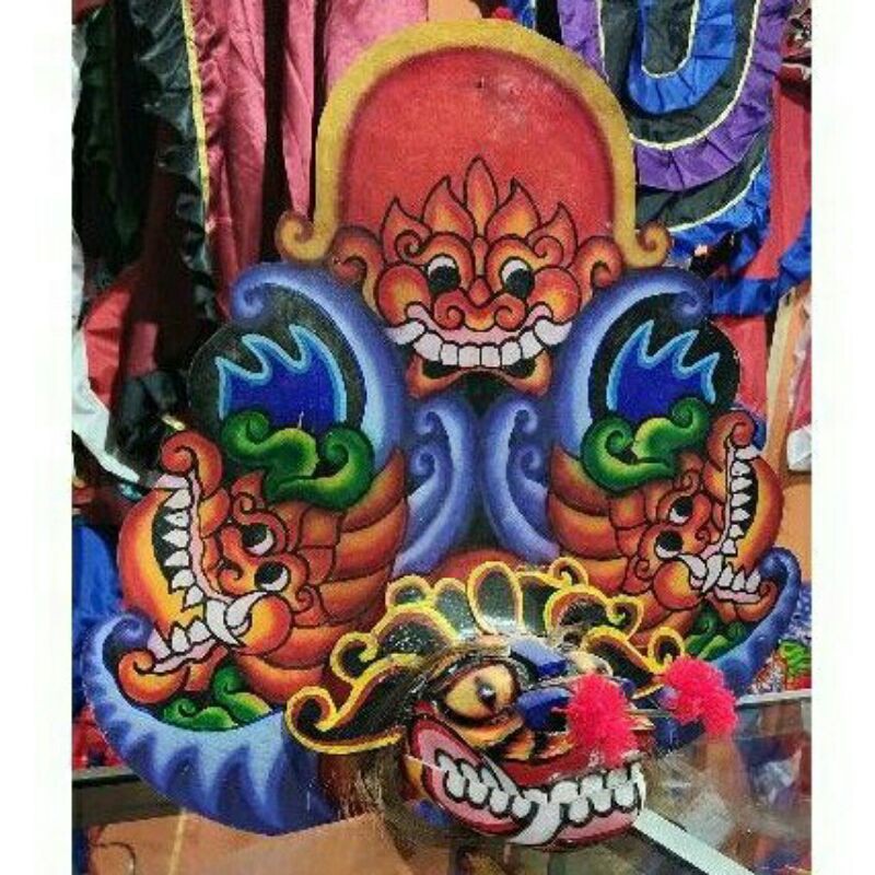 kucingan murah / barongan devil reog tik jaranan ganongan kaos bopo pecut bopo  bujang ganong