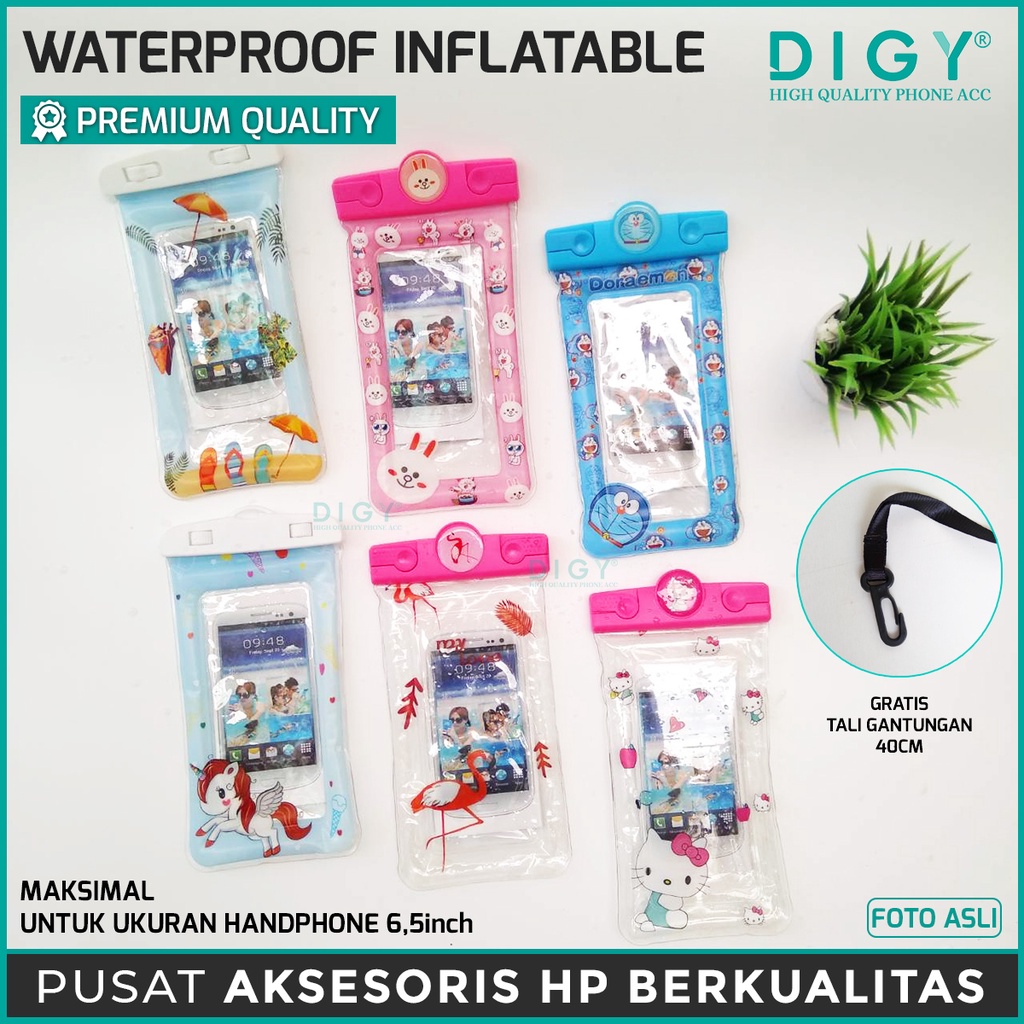 Waterproof Pouch Bumper Sarung Hp Anti Air I / Tahan Air /pelindung hp Water Proof Inflatable Boneka