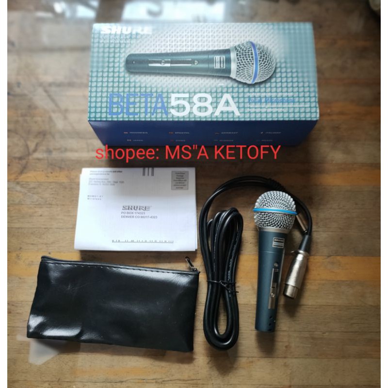 COD hanya untuk P.Jawa. Mic kabel SH Beta 58 A+dompet mic