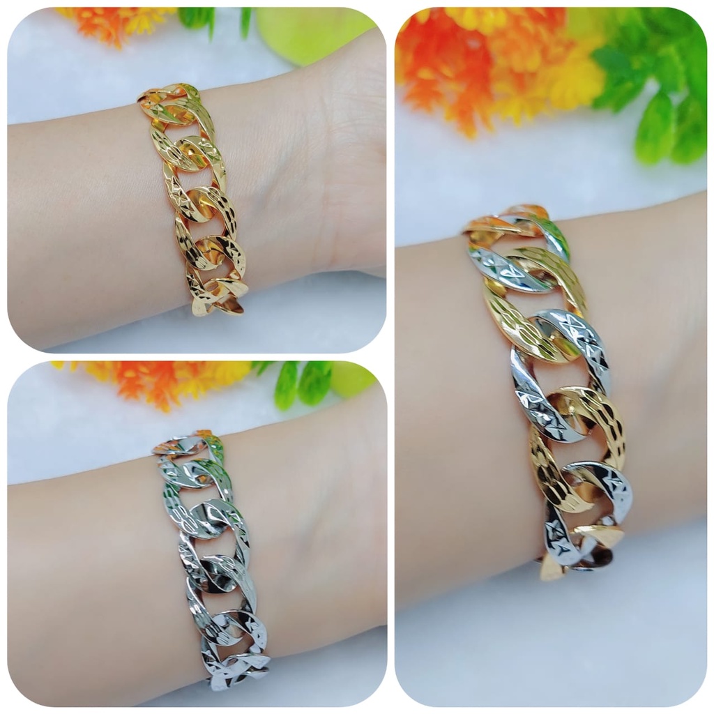 Gelang sisik naga lapis emas perhiasan fashion GL002 (lerbar 11.5mm, 16mm)